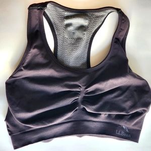 -‎ LL Bean women's black sports bra Sz M